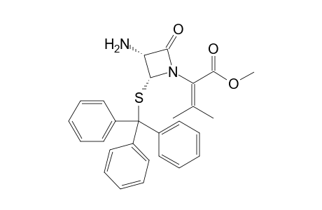 cis-3-amino-alpha-isopropylidene-2-oxo-4-(tritylthio)-1-azetidineacetic acid, methyl ester