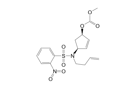 Methyl 4-[N-(2'-nitrophenylsulfonyl)-N-(3"-butenyl-amino]-(cyclopnet-2-ene-1-carbonate