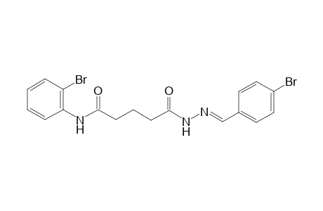 N'-[(E)-(4-bromobenzylidene)amino]-N-(2-bromophenyl)glutaramide
