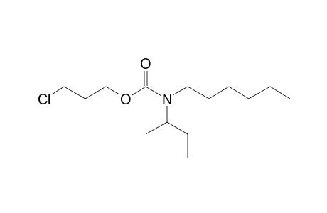 Carbonic acid, monoamide, N-(2-butyl)-N-hexyl-, 3-chloropropyl ester