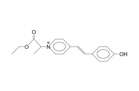 (E)-N-(1-Ethoxycarbonyl-ethyl)-4-P-hydroxystyryl-pyridinium cation