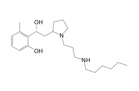 (1' R / 1' S)-2-{N-[3"'-(N'-Hexylamino)propyl-2''-pyrrolidinyl]-1'-hydroxyethyl}-1-methyl-6-hydroxybenzene