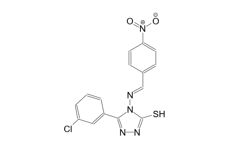 5-(3-chlorophenyl)-4-{[(E)-(4-nitrophenyl)methylidene]amino}-4H-1,2,4-triazol-3-yl hydrosulfide