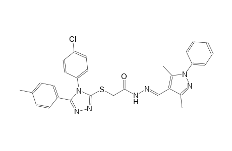 2-{[4-(4-chlorophenyl)-5-(4-methylphenyl)-4H-1,2,4-triazol-3-yl]sulfanyl}-N'-[(E)-(3,5-dimethyl-1-phenyl-1H-pyrazol-4-yl)methylidene]acetohydrazide