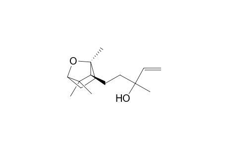 2.beta.-(3'-Hydroxy-3'-methyl-4'-pentenyl)-1.alpha.,3,3-trimethyl-7-oxabicyclo[2.2.1]heptane