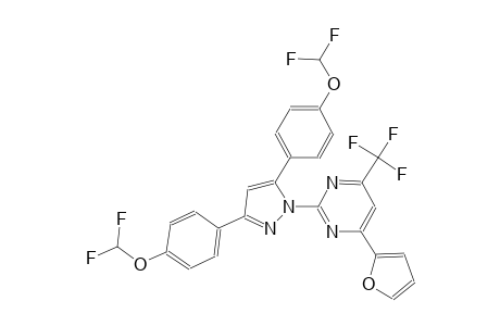2-{3,5-bis[4-(difluoromethoxy)phenyl]-1H-pyrazol-1-yl}-4-(2-furyl)-6-(trifluoromethyl)pyrimidine