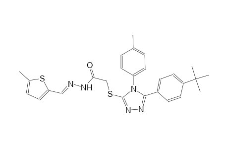 2-{[5-(4-tert-butylphenyl)-4-(4-methylphenyl)-4H-1,2,4-triazol-3-yl]sulfanyl}-N'-[(E)-(5-methyl-2-thienyl)methylidene]acetohydrazide