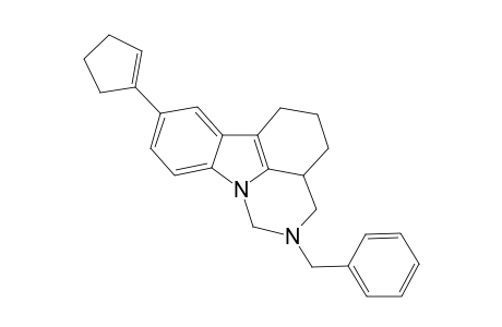 2-Benzyl-8-(1-cyclopenten-1-yl)-2,3,3a,4,5,6-hexahydro-1H-pyrimido[5,6,1-jk]carbazole