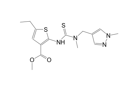 methyl 5-ethyl-2-[({methyl[(1-methyl-1H-pyrazol-4-yl)methyl]amino}carbothioyl)amino]-3-thiophenecarboxylate