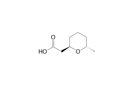 2-[(2R,6S)-6-methyl-2-oxanyl]acetic acid