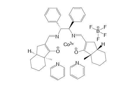 Cobalt(III) (3aS,7aS)-2-[(E)-[(1R,2R)-2-[(E)-[(3aS,7aS)-3a-methyl-3-oxido-1,4,5,6,7,7a-hexahydroinden-2-yl]methyleneamino]-1,2-diphenyl-ethyl]iminomethyl]-7a-methyl-3,3a,4,5,6,7-hexahydroinden-1-olate pyridine tetrafluoroborate