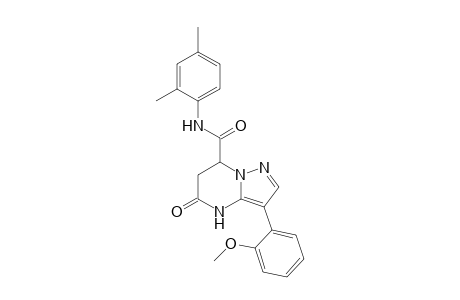 N-(2,4-Dimethylphenyl)-3-(2-methoxyphenyl)-5-oxo-4,5,6,7-tetrahydropyrazolo[1,5-a]pyrimidine-7-carboxamide