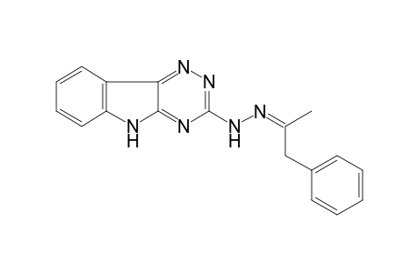 Propan-2-one, 3-phenyl-, (1,2,4-triazino[5,6-b]indol-3-yl)hydrazone