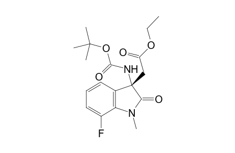 (S)-Ethyl 2-(3-((tert-butoxycarbonyl)amino)-7-fluoro-1-methyl-2-oxoindolin-3-yl)acetate