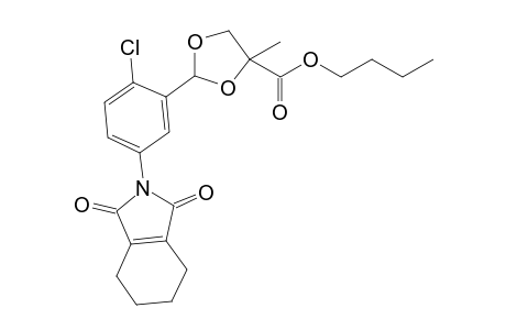 1,3-Dioxolane-4-carboxylic acid, 2-[2-chloro-5-(1,3,4,5,6,7-hexahydro-1,3-dioxo-2H-isoindol-2-yl)phenyl]-4-methyl-, butyl ester