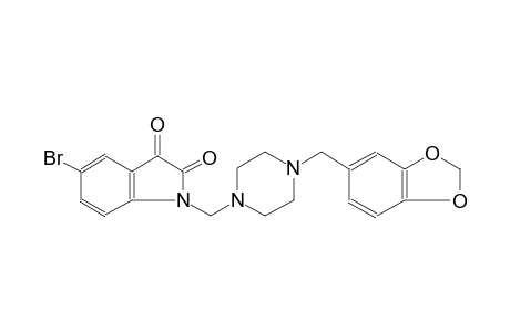 1H-indole-2,3-dione, 1-[[4-(1,3-benzodioxol-5-ylmethyl)-1-piperazinyl]methyl]-5-bromo-