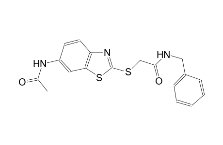 2-{[6-(acetylamino)-1,3-benzothiazol-2-yl]sulfanyl}-N-benzylacetamide