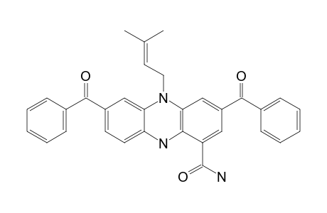 CHROMOPHENAZINE_F;3,7-DIBENZOYL-5-(3'-METHYLBUT-2'-ENYL)-5,10-DIHYDROPHENAZINE-1-CARBOXAMIDE
