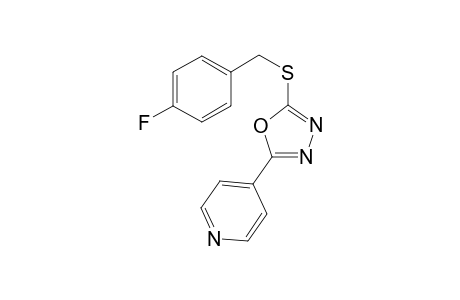 Pyridine, 4-[5-[[(4-fluorophenyl)methyl]thio]-1,3,4-oxadiazol-2-yl]-