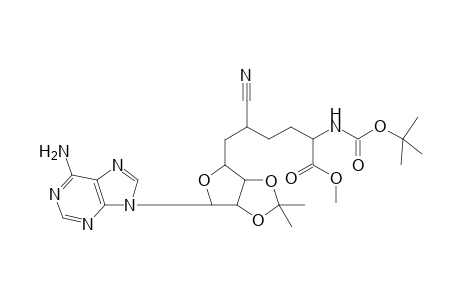 D-glycero-.alpha.-L-talo-Decofuranuronic acid, 1-(6-amino-9H-purin-9-yl)-6-cyano-1,5,6,7,8,9-hexadeoxy-9-[[(1,1-dimethylethoxy)carbonyl]amino]-2,3-O-(1-methylethylidene)-