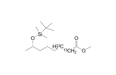 Methyl (S)-[2,3-13C2]-7-(tert-butyldimethylsiloxy)octanoate