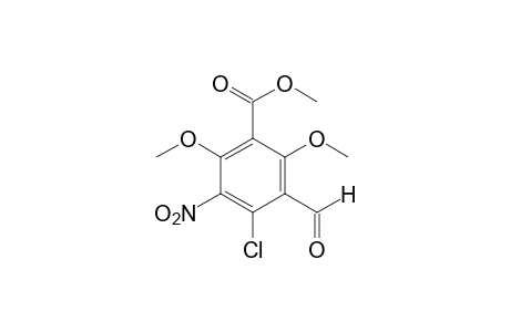 4-chloro-2,6-dimethoxy-5-nitroisophthalaldehydic acid, methyl ester