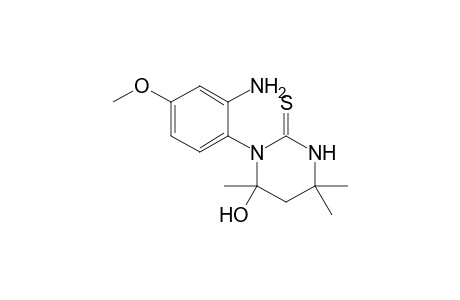 1-(2-amino-4-methoxy-phenyl)-6-hydroxy-4,4,6-trimethyl-hexahydropyrimidine-2-thione