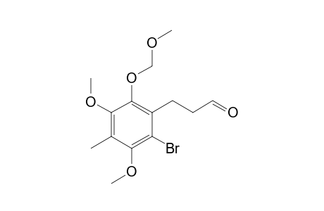 3-Bromo-2-(3-formylethyl)-4,6-dimethoxy-1-(methoxymethoxy)-5-methylbenzene