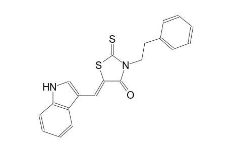 (5Z)-5-(1H-indol-3-ylmethylene)-3-(2-phenylethyl)-2-thioxo-1,3-thiazolidin-4-one