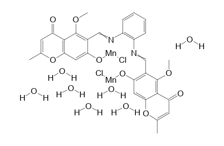 chloro({6-[({2-[({7-[(chloromanganio)oxy]-5-methoxy-2-methyl-4-oxo-4H-chromen-6-yl}methylidene)amino]phenyl}imino)methyl]-5-methoxy-2-methyl-4-oxo-4H-chromen-7-yl}oxy)manganese heptahydrate