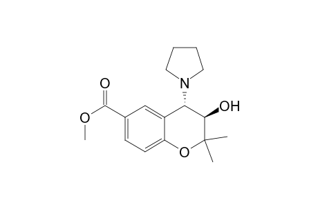(3R,4S)-3-hydroxy-2,2-dimethyl-4-(1-pyrrolidinyl)-3,4-dihydro-2H-1-benzopyran-6-carboxylic acid methyl ester