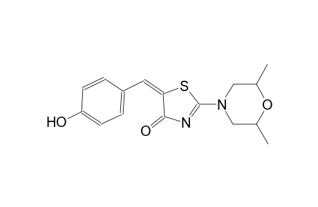 (5E)-2-(2,6-dimethyl-4-morpholinyl)-5-(4-hydroxybenzylidene)-1,3-thiazol-4(5H)-one