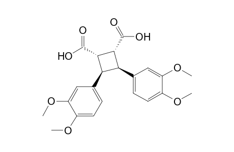 3.beta.,4.beta.-Bis(3',4'-dimethoxyphenyl)-1.alpha.,2.alpha.-cyclobutanedicarboxylic acid