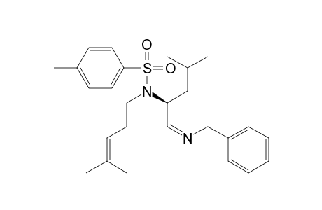 (S)-N-(4-Methyl-3-pentenyl)-N-tosylleucinal Benzylimine