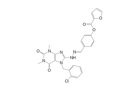 4-((E)-{2-[7-(2-chlorobenzyl)-1,3-dimethyl-2,6-dioxo-2,3,6,7-tetrahydro-1H-purin-8-yl]hydrazono}methyl)phenyl 2-furoate