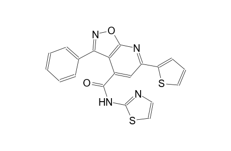3-phenyl-N-(1,3-thiazol-2-yl)-6-(2-thienyl)isoxazolo[5,4-b]pyridine-4-carboxamide
