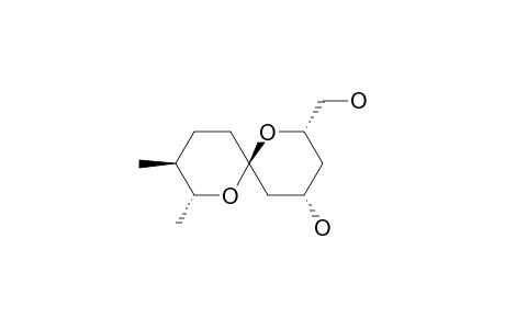 1,7-Dioxaspiro[5.5]undecane-2-methanol, 4-hydroxy-8,9-dimethyl-, [2S-[2.alpha.,4.alpha.,6.beta.(8S*,9R*)]]-