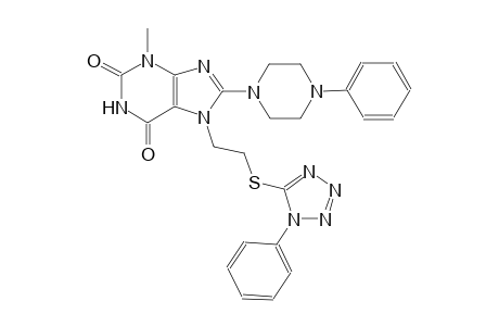 3-methyl-8-(4-phenyl-1-piperazinyl)-7-{2-[(1-phenyl-1H-tetraazol-5-yl)sulfanyl]ethyl}-3,7-dihydro-1H-purine-2,6-dione