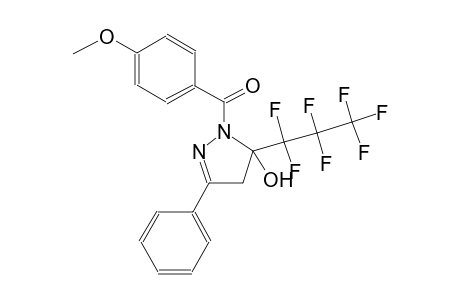 5-(1,1,2,2,3,3,3-heptafluoropropyl)-1-(4-methoxybenzoyl)-3-phenyl-4,5-dihydro-1H-pyrazol-5-ol