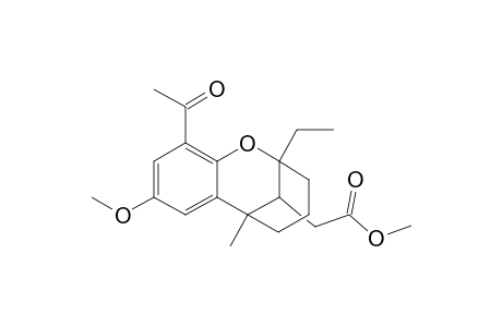 Methyl 10-acetyl-2-ethyl-8-methoxy-6-methyl-3,4,5,6-tetrahydro-2,6-methano-2H-1-benzoxocin-11-ethanoate