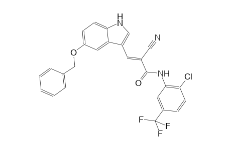 (2E)-3-[5-(benzyloxy)-1H-indol-3-yl]-N-[2-chloro-5-(trifluoromethyl)phenyl]-2-cyano-2-propenamide