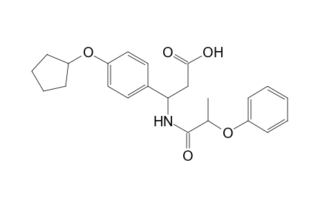 Benzenepropanoic acid, 4-(cyclopentyloxy)-.beta.-[(1-oxo-2-phenoxypropyl)amino]-