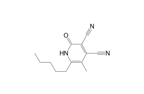 5-Methyl-6-n-pentyl-3,4-dicyano-2-oxo-1,2-dihydropyridine