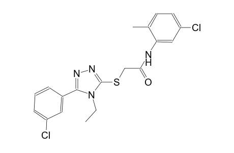 N-(5-chloro-2-methylphenyl)-2-{[5-(3-chlorophenyl)-4-ethyl-4H-1,2,4-triazol-3-yl]sulfanyl}acetamide