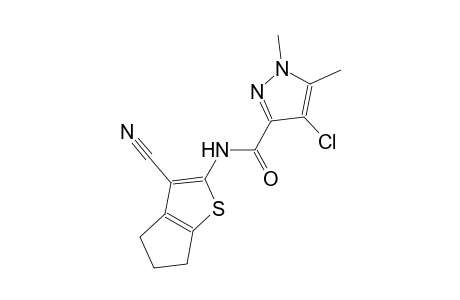 4-chloro-N-(3-cyano-5,6-dihydro-4H-cyclopenta[b]thien-2-yl)-1,5-dimethyl-1H-pyrazole-3-carboxamide