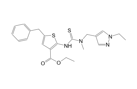 ethyl 5-benzyl-2-({[[(1-ethyl-1H-pyrazol-4-yl)methyl](methyl)amino]carbothioyl}amino)-3-thiophenecarboxylate