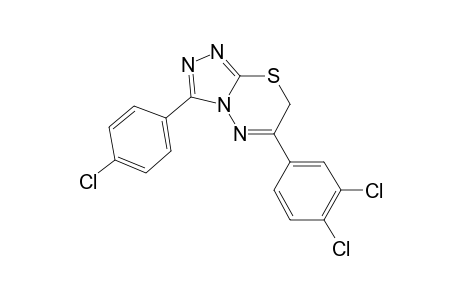 7H-[1,2,4]Triazolo[3,4-b][1,3,4]thiadiazine, 3-(4-chlorophenyl)-6-(3,4-dichlorophenyl)-