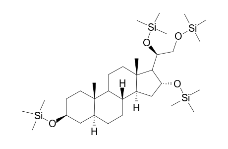 Tetrakis(trimethylsilyl) derivative of 5.alpha.-Preganane-3.beta.,16.alpha.,20.beta.,21-tetrol