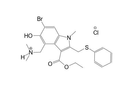 1H-indole-4-methanaminium, 6-bromo-3-(ethoxycarbonyl)-5-hydroxy-N,N,1-trimethyl-2-[(phenylthio)methyl]-, chloride