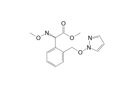 Benzeneacetic acid, alpha-(methoxyimino)-2-[(1H-pyrazol-1-yloxy)methyl]-, methyl ester